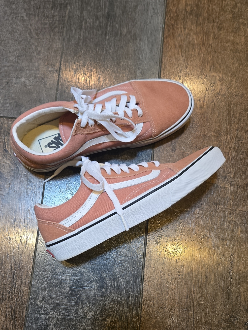Vans Old Skool Sneakers in Dusty Rose & White
